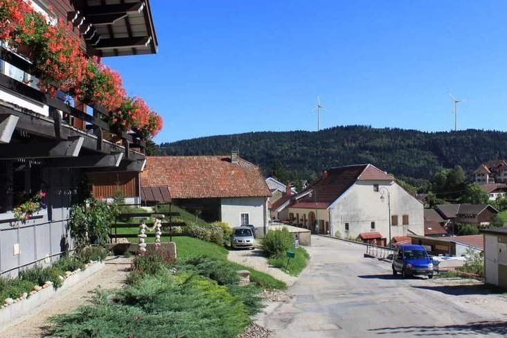 Landscape of Jougne in Switzerland showing the future Wind Power Plants