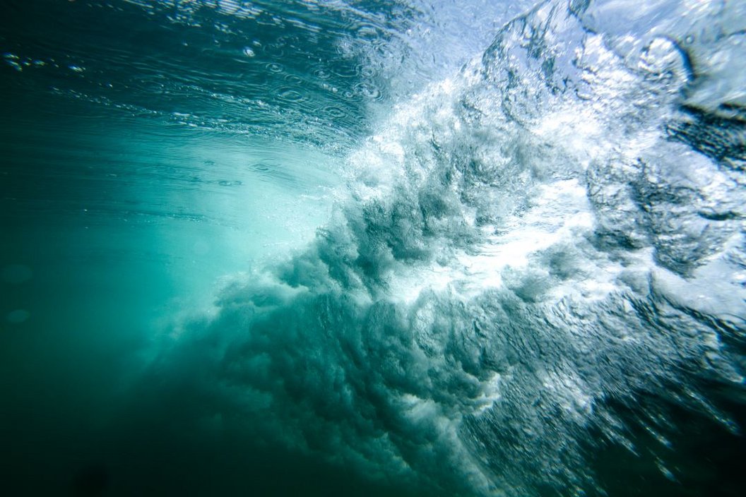Underwater a picture from underwater with water moving