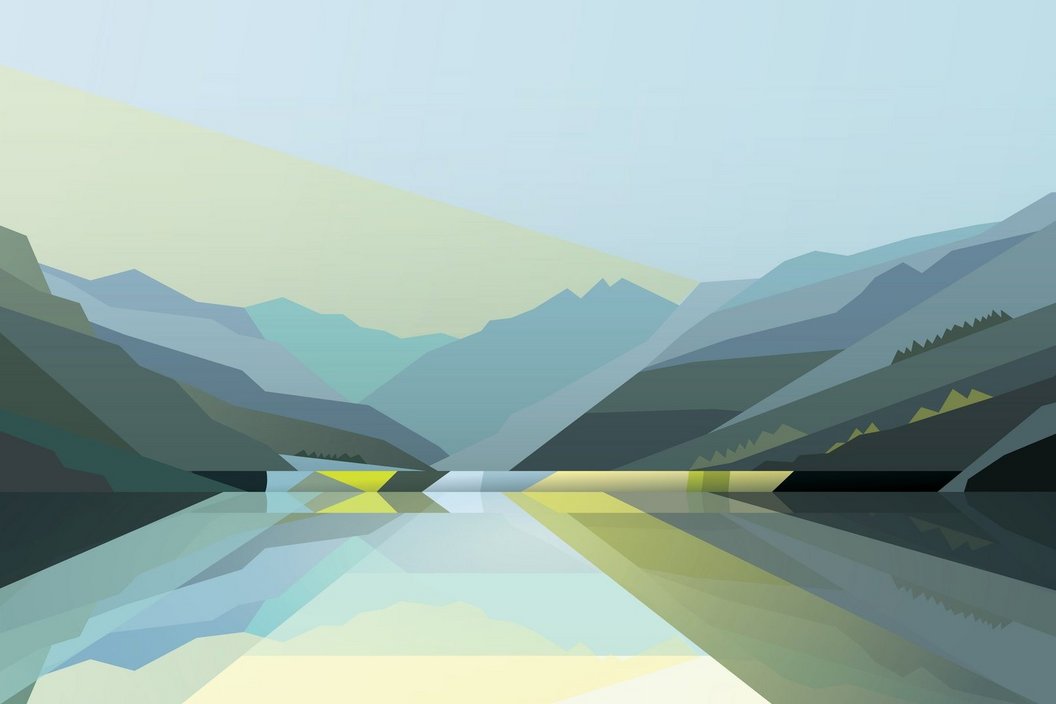 Illustraton of a large dam