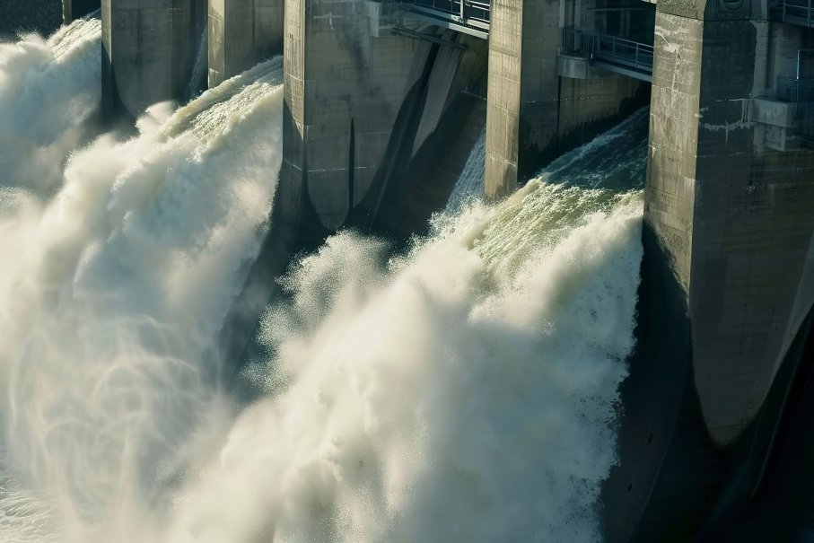 close up hydro a close up of water flowing through a dam